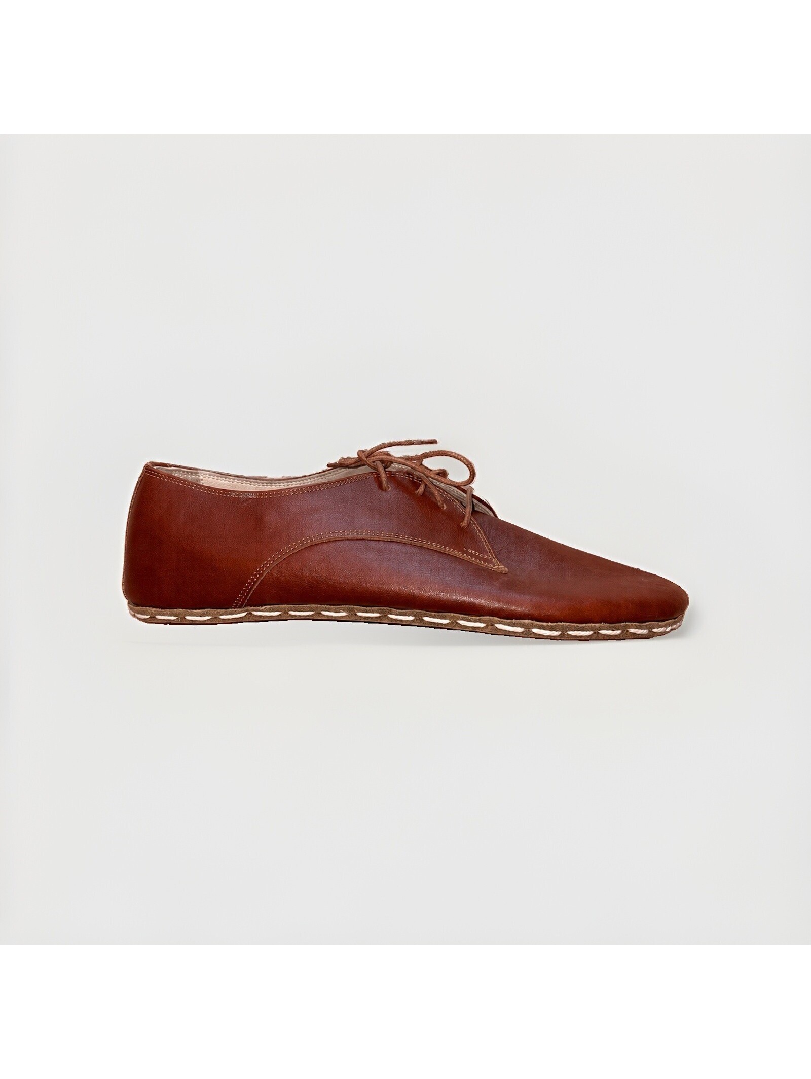 Aintap Handmade Leather Oxford Shoes Men’s Size 12 Brown Turkey Crepe Sole